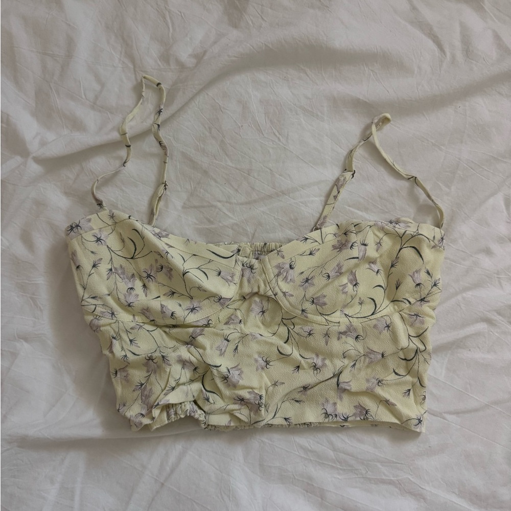 revolve floral print crop top